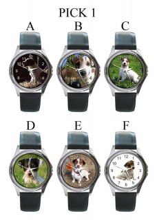   Terrier Dog Puppy Puppies A F Leather Round Metal Watch #PICK 1