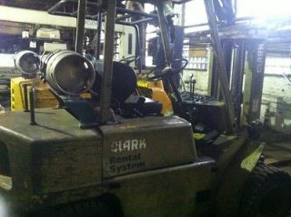 double wheeled Clark Forklift, industrial lift