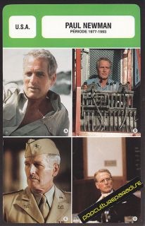 PAUL NEWMAN Film Movie Star FRENCH BIOGRAPHY PHOTO CARD