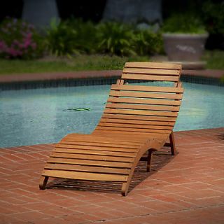 Outdoor Patio Furniture Wooden Folding & Portable Chaise Lounge Chair