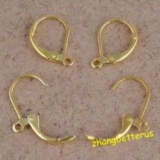 50 Pcs Gold Plated Metal French Earring Lobster Clasps Hooks Findings 