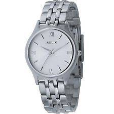 Relic By Fossil Stainless Steel Silver Watch Round Dial Mens Classic 
