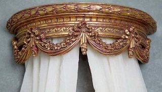   Gilded Gold Canopy Teester Drapery Bed Crown French Style The Livorno