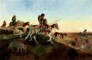 Fredrick Remington Painting, Indians, Southwestern ART, Paint Horses 