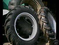 FORD JOHN DEERE (2) 11.2x28 Farm Tractor Tires w/ Rims & (2)550x16 3 