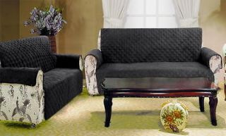   Micro Suede Couch Sofa Loveseat Pet Furniture Slip covers Black New