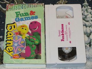 BARNEYS FUN & GAMES~ ACTIMATES VHS VIDEO TAPE FREE U.S. SHIPPING 