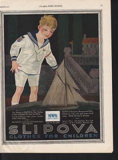 FP 1921 SLIPOVA CLOTHING FASHION WOOD TOY POND BOAT SAILOR