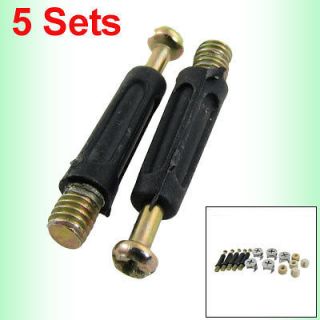 Sets Furniture Connectors 0.55 Dia Cam Fittings + Pre inserted Nuts 