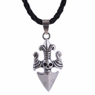 6strands skull anchor mens pendant necklaces stainless steel plating 