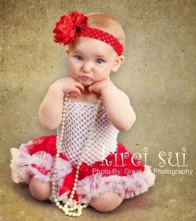 Baby Girls White Crochet Tube Top for Pettiskirt Tutu 1 3 Yrs TU7