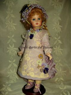 14 ANTIQUE STYLE FRENCH DOLL DRESS FABRIC KIT ~ANTIQUE LACE, LILAC 