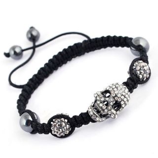 New Fashion Skull Friendship Bracelets/Bangle Chain Pave Alloy Disco 