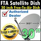 New 30 Inch FTA Satellite Dish w/ Hardware 80 x 73 cm 30 KU Band 
