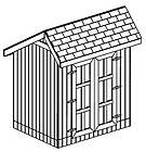 6X8 CLASSIC SALTBOX STORAGE SHED, 26 UTILITY SHED PLANS LEARN TO BUILD