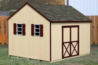 12x12 Gable Garden Storage Shed Plans, Free Samples