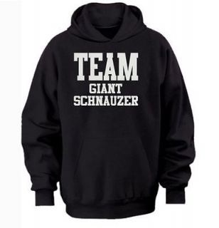 TEAM GIANT SCHNAUZER HOODIE warm cozy top   dog and puppy pet owners