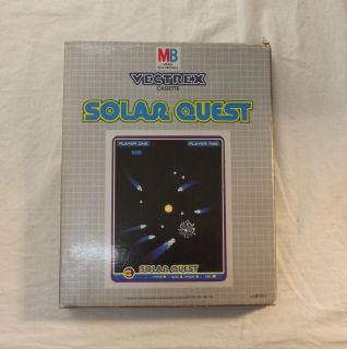 Solar Quest Vectrex Cassette Game Cartridge Boxed With Manual