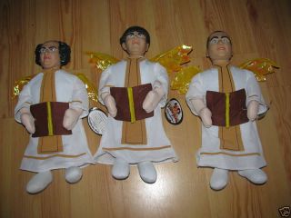 13 Three Stooges Choir Robe Angels Set Larry Curly Moe Plush Dolls 
