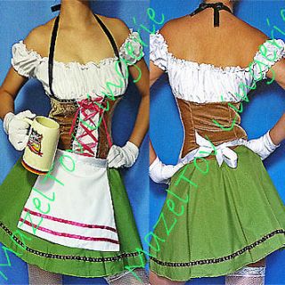 Sexy German Beer Girl Bavarian Wench Oktoberfest Halloween Fancy Dress 