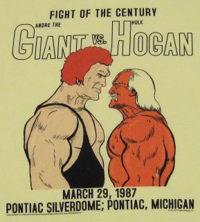 ANDRE THE GIANT vs HULK HOGAN T shirt WWF WWE Wrestling Mens Adult S,M 