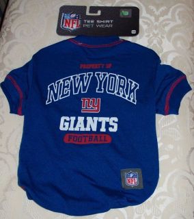 NFL NEW YORK GIANTS Dog Tee Shirt Costume New Licensed Multiple Sizes 