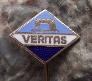 Antique Veritas East German DDR Sewing Machine Company Advertising Pin