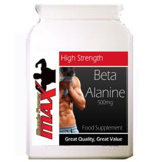   MAX BETA ALANINE 500MG BOTTLE BODY BUILDING MUSCLE GAIN SUPPLEMENT