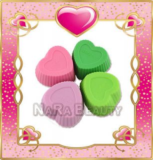 6Pcs Silicone Heart Shape Cup Cake Muffin Baking Mould