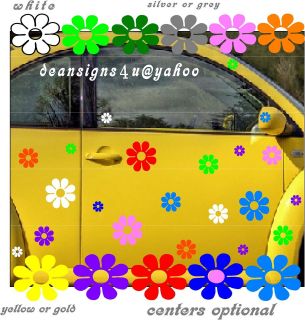 VW daisy FLOWER decals volkswagon Any car Gift idea wife college 