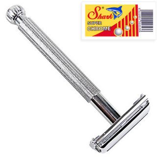   Parker 29L LONG HANDLE Butterfly Safety Razor & 10 Double Edge Blades
