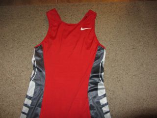 NEW Nike Red Track & Field Sleeveless Speedsuit Speed Sprinter 3XL 