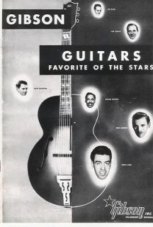 1948 GIBSON GUITAR CATALOG FAVORITE OF THE STARS 13 PAGES 1992 GIMA 