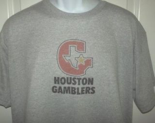 Houston Gamblers USFL Throwback Football Logo T Shirt X Large