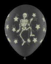 11 Glow in the Dark Skeletons Latex Balloons
