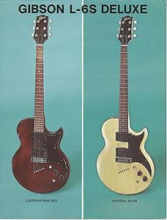 Gibson L 6S Deluxe Guitar brochure   1978