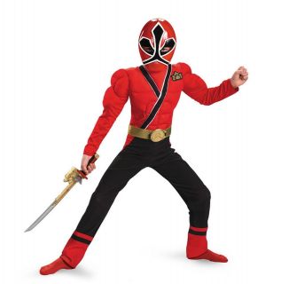 Red Power Ranger Super Samurai Ninja Boys Costume Size Small GLOVES 