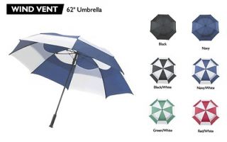 New Bag Boy Golf 62 Wind Vent Umbrella Royal White