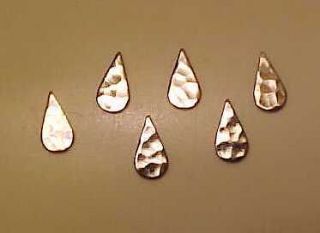 Hammered TEARDROPS for Model Horse Costumes   SILVER