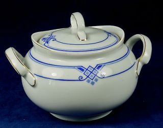 Bavaria Hutschenreuther Porcelain Sugar Bowl with Lid Louise Vintage 