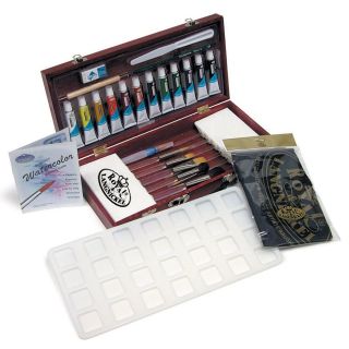   & Langnickel Aqualon Watercolor Painting Box Set 12 Brushes Graphite