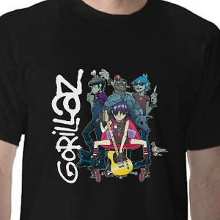 New Gorillaz Rock Band T Shirt hip hop black tee S M L XL 2XL 3XL
