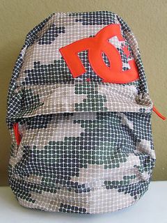 NWT DC Shoes Camo Style Graphic Logo Multi function Laptop Backpack