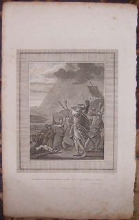 1812 FOLIO COPPER PLATE BIBLE ENGRAVING/JOSH​UA COMMANDS THE SUN TO 