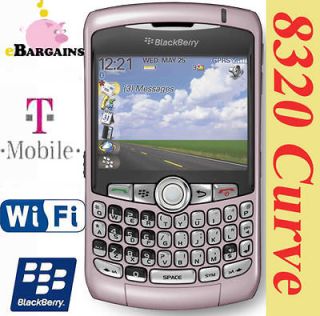 MINT Pink RIM Blackberry Curve 8320 WIFI PDA cell phone (T Mobile 