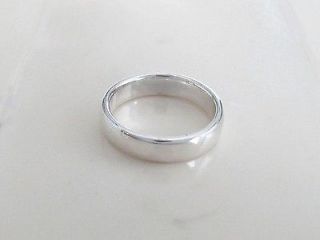 Sterling Silver 4mm Plain band pinkie child or toe ring size varies