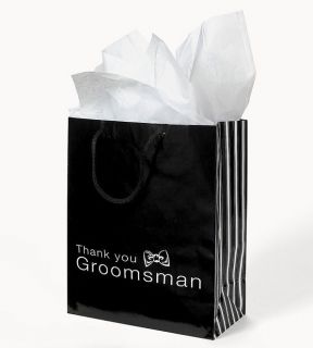 Groomsmen THANKS YOU Gift Bags Wedding Bridal Party