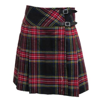 New Black Stewart Tartan/Plaid 20 Kilt Skirt   Size 6 to 28