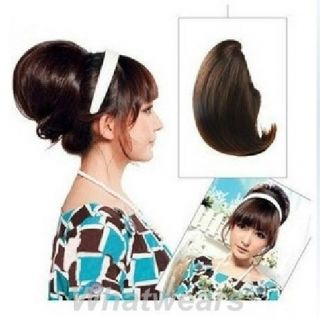 FATSWomens Clip Big Hair Bun Hairpiece Hair Extensions For Bride 