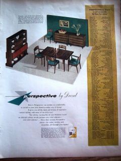 1960s DREXEL PERSPECTIVE Dining Room Furniture Ad